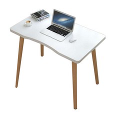 SET 상품_ DIY 책상+의자 공부 독서실 학원 서재 컴퓨터 노트북 보조 책상 1인용 테이블 조립식 간이, 화이트+의자 SET