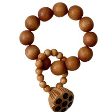 손가락 염주 단주 애백 박달 나무 불교108배 미니, 단향나무, 1개