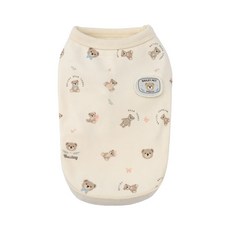 베일리펫 강아지옷 애견의류 테디 항균 슬리브리스 나시, 1개, 베이지