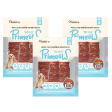 프리미요 강아지 딩고껌 17cm 대형견 전용 덴탈껌, 3개, 240g, 소고기3p