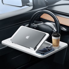 차량용 테이블 카시트 트레이 태블릿 노트북 거치대 식탁 책상, 블랙, 1개