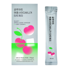 글루어트 애플사이다비니거 타트체리 사과식초 애사비 스틱 15포 240ml 1박스