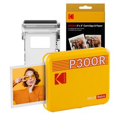 코닥 미니 3 레트로 P300R+카트리지 38매 번들 휴대용 포토프린터, P300R, 옐로우