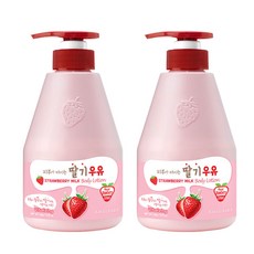 과일나라 피부가마시는 고보습 딸기향 바디로션, 2개, 560g