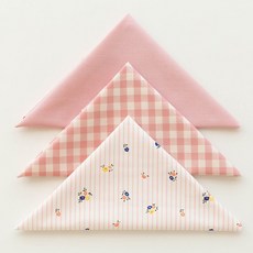 원단패키지 자투리원단 꽃무늬 플라워 체크 스트라이프 천 인형 강아지옷만들기 조각천 3종, 175