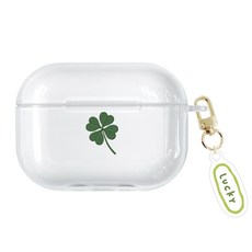 나인틴프라이데이 귀여운 네잎클로버 에어팟 버즈 케이스, 그린, 에어팟 프로