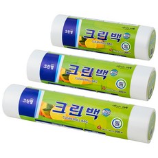크린랲 크린롤백 200매X3개 미니+중+대+수세미, 1세트, 혼합, 200개입