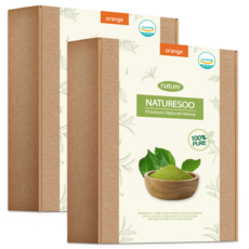 네이처수 천연 헤나염색약 100% 새치커버 8컬러, 네추럴오렌지 (천연), 2개