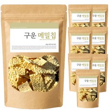 경주천년상회 구운 황금 메밀칩 구운버큇칩 메밀과자 스낵 건강간식 국내가공, 8개, 180g