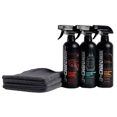 디크로닉 차량 실내 세차 세정제 가죽 시트 클리너 세트 3종, 1개