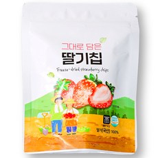 [산지명인] 원물 100% 동결건조 딸기칩 우리아이 안심간식, 4개, 14g
