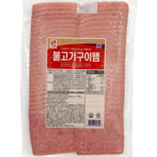 [먹고사는이야기] 사조오양 불고기구이햄 1kg 슬라이스햄, 2개