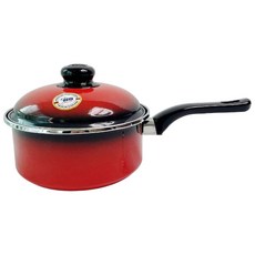 ELO 인덕션 법랑냄비 IH 이엘오 빨강범랑 편수냄비 18cm, 1개, 레드
