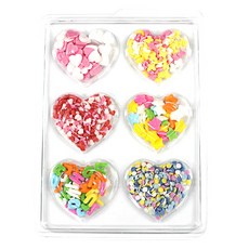 데코야 슈가스프링클 6종 A형 & 하트몰드 20g (데코/모음/베이킹/토핑/재료), 1개