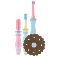 릿첼 TLI 유아칫솔 세트 STEP1 6개월, 혼합색상, 1개