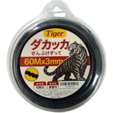 다카카 타이거 예초기 나일론 커터 톱날형 안전 줄날 60M x 3mm, 1개