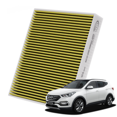 현대 싼타페 DM자동차 에어컨 히터 필터 초미세먼지 차단 활성탄 필터, 1개, 싼타페 DM 12년~15년-에어컨필터 A01