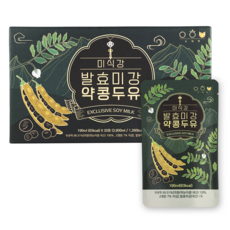 발효미강 약콩두유 국산 검은콩 약콩 100% 무가당 전두유 두유액 98.51%, 20개, 190ml