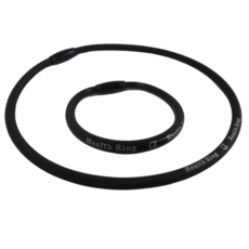 오즈헬스링 2.0 V원적외선 네오디뮴 자석 건강팔찌목걸이세트 단품구매가능, 블랙, 중, 팔찌+목걸이세트, 1개