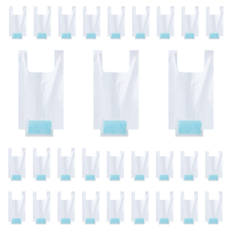 차량 캠핑 다용도 티슈형 응고제 비닐봉투, 30개, 화이트