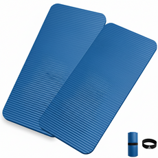 모션웰 필라테스 강사가 판매하는 두꺼운 팔꿈치 요가 매트, 2개, 블루