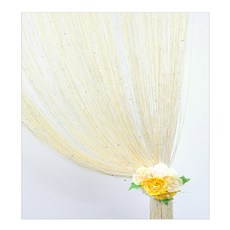 창앤롤 고급 스팽글 실커튼, 크림