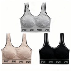 CLOREX 스포츠브라 착용감 좋은 심리스 노와이어 브라탑 3장세트