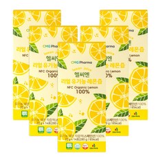 CMG제약 헬씨엔 100% 리얼 유기농 NFC 레몬즙 5박스 총70포+CMG 쇼핑백증정, 5개, 280g