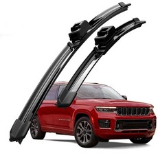 호환 지프 그랜드 체로키(WK2)/올뉴 그랜드 체로키/그랜드 체로키 L(WL) 2010-2025 와이퍼 초발수 저소음 자국 없음 전면 와이퍼 블레이드 2종 세트, 검은색, 그랜드 체로키(WK2/WL)2010-2025