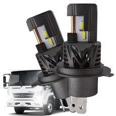 마이티 합법 LED 전조등 24V 화물차 트럭 카운티 노부스 볼보FL 볼보FE, 2개, H4