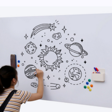 닉스리빙 붙이는 화이트보드 시트지 자석 메모 보드판 게시판, 1개