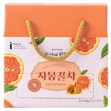 아리푸드 자몽꿀차 자몽청 액상차스틱 수제 자몽차 선물세트 1회분 스틱형 30g 50개입, 1개