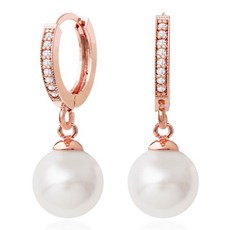 여성용 14K Gold Pin 링 원터치 귀걸이