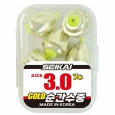 골드 순간수중 수중찌 속공 완충고무 포함형, 3.0, 7