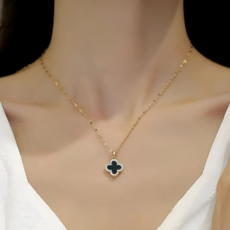 다예품 알러지 변색 없는 네잎클로버 써지컬스틸 목걸이 데일리 써지컬 목걸이