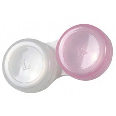 투명 국산 위생 렌즈통 렌즈케이스, 30개, 투명핑크