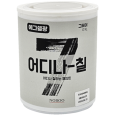 노루페인트 어디나 칠 페인트, 그레이 에그쉘광, 900ml, 1개