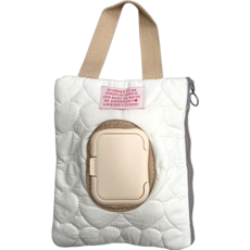 [배드상점] 편리한 휴대용 물티슈 가방 파우치 캠핑용케이스, 베이지