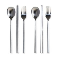 심플라인 수저 포크세트 숟가락 젓가락 포크, 숟가락2+젓가락2+디너포크2, 1개