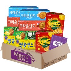샌드 02호(산도딸기2+뽀또2+국희땅콩샌드2+산도크림2+롯샌파인애플2)+메세지카드, 1박스, 과자
