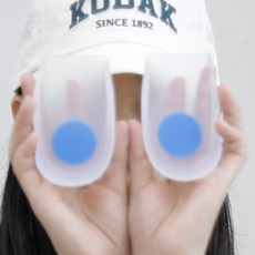 뒤꿈치 실리콘깔창 부드러운 소재, 반투명, 1세트
