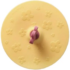 컵뚜껑 실리콘 컵 덮개 머그 찻잔 커버, 옐로우, 1개