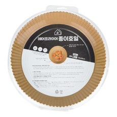 그린리빙 에어프라이어 종이호일 원형, 2개, 100개입, 23cm