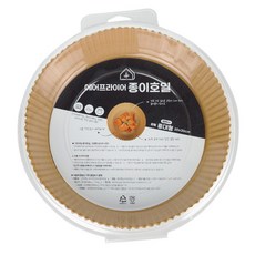 그린리빙 에어프라이어 종이호일 원형, 2개, 100개입, 20cm