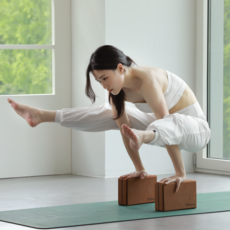 비슈누 단단한 요가 블럭 420g 필라테스 EVA폼블럭, 1개, 브라운(420g)