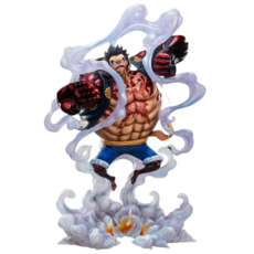 LovEly StoRy 원피스 데스크테리어 컬렉션 파워풀 기어4 바운드맨 루피 대형 S풀 페인팅 피규어, 1세트