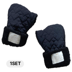 소브리 킥보드 자전거 핸드워머 방한 장갑, 1개, 블랙