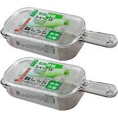 일본 사나다 무강판 D-5142C 핸디 강판 무즙 감자전 이유식 핸디형 플라스틱강판, 투명, 2개