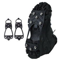 라온메이드 8핀 도시형 아이젠 미끄럼방지 겨울 눈길 빙판 신발 스파이크, 블랙