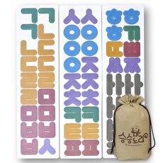 승승노리 한글자석 자음 모음 글자 놀이 교구, 58피스, 1개